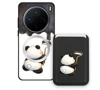 Sunrive Funda Cartera para Vivo X200 con Tarjetero Magnético Desmontable, Estuche Porta Tarjetas con Soporte para Video, Funda Protectora Antigolpes con Cartera y Tarjetas - Panda