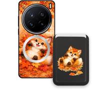 Sunrive Funda Cartera para Vivo X200 Pro con Tarjetero Magnético Desmontable, Estuche Porta Tarjetas con Soporte para Video, Funda Protectora Antigolpes con Cartera y Tarjetass - Zorro