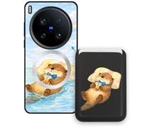 Sunrive Funda Cartera para Vivo X200 Ultra con Tarjetero Magnético Desmontable, Estuche Porta Tarjetas con Soporte para Video, Funda Protectora Antigolpes con Cartera y Tarjetass - Castor