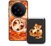 Sunrive Funda Cartera para Vivo X200 Ultra con Tarjetero Magnético Desmontable, Estuche Porta Tarjetas con Soporte para Video, Funda Protectora Antigolpes con Cartera y Tarjetass - Zorro