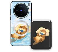 Sunrive Funda Cartera para Vivo X200T con Tarjetero Magnético Desmontable, Estuche Porta Tarjetas con Soporte para Video, Funda Protectora Antigolpes con Cartera y Tarjetass - Castor