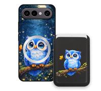 Sunrive Funda Cartera para Vivo X300 FE con Tarjetero Magnético Desmontable, Estuche Porta Tarjetas con Soporte para Video, Funda Protectora Antigolpes con Cartera y Tarjetass - Búho