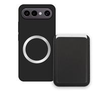 Sunrive Funda Cartera para Vivo X300 FE con Tarjetero Magnético Desmontable, Estuche Porta Tarjetas con Soporte para Video, Funda Protectora Antigolpes con Cartera y Tarjetass - Negro