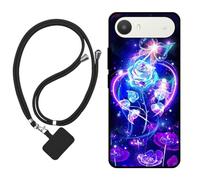 Sunrive Funda Compatible con Alcatel A62,Slim Fit Gel Mate Carcasa Case Bumper de Impactos Espalda Cover (Rosas,Mariposa,Flor)+1 X Correa Universal