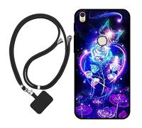 Sunrive Funda Compatible con Alcatel Shine Lite 5080X,Slim Fit Gel Mate Carcasa Case Bumper de Impactos y Anti-Arañazos Espalda Cover (Rosas,Mariposa,Flor)+1 X Correa Universal