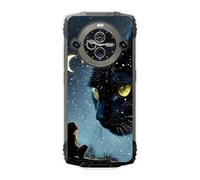 Sunrive Funda Compatible con Blackview BV8200, Silicona Slim Fit Gel Transparente Carcasa Case Bumper de Impactos y Anti-Arañazos Espalda Patrones Cover(Gato Gigante)