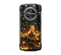 Sunrive Funda Compatible con Blackview BV8200, Silicona Slim Fit Gel Transparente Carcasa Case Bumper de Impactos y Anti-Arañazos Espalda Patrones Cover(Zorro en la Jungla)