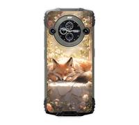 Sunrive Funda Compatible con Blackview BV8200, Silicona Slim Fit Gel Transparente Carcasa Case Bumper de Impactos y Anti-Arañazos Espalda Patrones Cover(Zorro Durmiente)