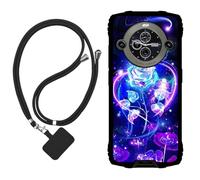 Sunrive Funda Compatible con Blackview BV8200,Slim Fit Gel Mate Carcasa Case Bumper de Impactos Espalda Cover (Rosas,Mariposa,Flor)+1 X Correa Universal