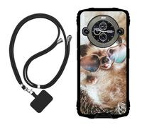 Sunrive Funda Compatible con Blackview BV8200,Slim Fit Gel Mate Carcasa Case Bumper de Impactos Espalda Cover (Erizo)+1 X Correa Universal