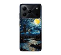 Sunrive Funda Compatible con Doogee Note 56/56 Pro/56 Plus, Silicona Slim Fit Gel Transparente Carcasa Case Bumper de Impactos y Anti-Arañazos Espalda Patrones Cover(Pintura al óleo)