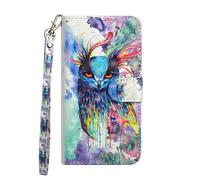 Sunrive Funda Compatible con Gigaset GS6/Gigaset GS6 Pro, Cuero Artificial Sintético Protectiva Carcasa Resistente Cierre Magnético,en Folio,Soporte Plegable(Búho)