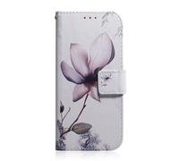 Sunrive Funda Compatible con Honor 600E, Cuero Artificial Sintético Protectiva Carcasa Resistente Cierre Magnético,en Folio,Soporte Plegable(T Magnolia)