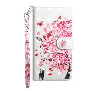Sunrive Funda Compatible con Honor 600E, Cuero Artificial Sintético Protectiva Carcasa Resistente Cierre Magnético,en Folio,Soporte Plegable(Gato árbol)