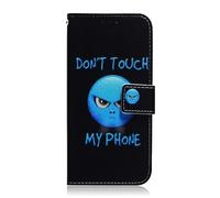 Sunrive Funda Compatible con Honor Play 10A, Cuero Artificial Sintético Protectiva Carcasa Resistente Cierre Magnético,en Folio,Soporte Plegable(T Enojo)