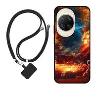 Sunrive Funda Compatible con Huawei Nova 14 Ultra,Slim Fit Gel Mate Carcasa Case Bumper de Impactos Espalda Cover (Nubes,Luna,Cielo)+1 X Correa Universal