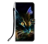 Sunrive Funda Compatible con Huawei Nova 16 Pro, Cuero Artificial Sintético Protectiva Carcasa Resistente Cierre Magnético,en Folio,Soporte Plegable(Q Gato 6)