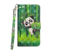 Sunrive Funda Compatible con Huawei Nova 16 Ultra, Cuero Artificial Sintético Protectiva Carcasa Resistente Cierre Magnético,en Folio,Soporte Plegable(Panda 2)