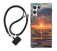 Sunrive Funda Compatible con Nubia RedMagic 11 Air,Slim Fit Gel Mate Carcasa Case Bumper de Impactos Espalda Cover (Mar,Sol,Gaviotas)+1 X Correa Universal
