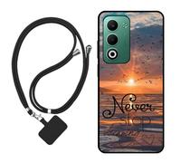 Sunrive Funda Compatible con OPPO A5M/A5 5G,Slim Fit Gel Mate Carcasa Case Bumper de Impactos Espalda Cover (Mar,Sol,Gaviotas)+1 X Correa Universal
