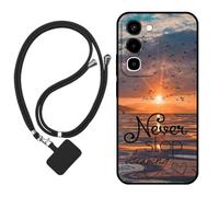 Sunrive Funda Compatible con OPPO Realme P4R,Slim Fit Gel Mate Carcasa Case Bumper de Impactos Espalda Cover (Mar,Sol,Gaviotas)+1 X Correa Universal
