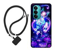 Sunrive Funda Compatible con Realme P4X 4G/5G/Oneplus Nord CE6Lite,Slim Fit Gel Mate Carcasa Case Bumper de Impactos Espalda Cover (Rosas,Mariposa,Flor)+1 X Correa Universal