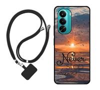 Sunrive Funda Compatible con Realme P4X 4G/5G/Oneplus Nord CE6Lite,Slim Fit Gel Mate Carcasa Case Bumper de Impactos Espalda Cover (Mar,Sol,Gaviotas)+1 X Correa Universal