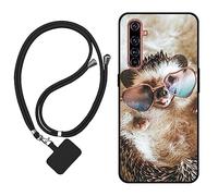 Sunrive Funda Compatible con Realme X50 Pro 5G,Slim Fit Gel Mate Carcasa Case Bumper de Impactos y Anti-Arañazos Espalda Cover (Erizo)+1 X Correa Universal