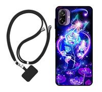 Sunrive Funda Compatible con Samsung Galaxy M17E 5G,Slim Fit Gel Mate Carcasa Case Bumper de Impactos Espalda Cover (Rosas,Mariposa,Flor)+1 X Correa Universal