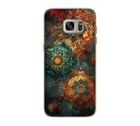 Sunrive Funda Compatible con Samsung Galaxy S7 Edge, Silicona Slim Fit Gel Transparente Carcasa Case Bumper de Impactos y Anti-Arañazos Espalda Patrones Cover(Tótem)