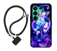 Sunrive Funda Compatible con Tecno Camon 50,Slim Fit Gel Mate Carcasa Case Bumper de Impactos Espalda Cover (Rosas,Mariposa,Flor)+1 X Correa Universal