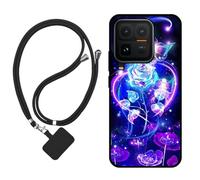 Sunrive Funda Compatible con Vivo iqoo 15 Ultra,Slim Fit Gel Mate Carcasa Case Bumper de Impactos Espalda Cover (Rosas,Mariposa,Flor)+1 X Correa Universal