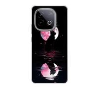Sunrive Funda Compatible con Vivo Iqoo Neo 10/Neo 10 Pro, Silicona Slim Fit Gel Transparente Carcasa Case Bumper de Impactos y Anti-Arañazos Espalda Patrones Cover(Planeta y Gato)