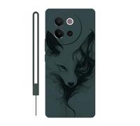 Sunrive Funda Compatible con Vivo V40 Lite 5G,Slim Fit Gel Mate Carcasa Case Bumper de Impactos Espalda Cover (Verde)+1 X Correa