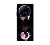 Sunrive Funda Compatible con Vivo X Fold3, PC Transparente Carcasa Case Bumper de Impactos y Anti-Arañazos Espalda Patrones Cover(Planeta y Gato)
