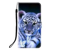 Sunrive Funda Compatible con Vivo Y19S GT/Y29T 5G, Cuero Artificial Sintético Protectiva Carcasa Resistente Cierre Magnético,en Folio,Soporte Plegable(Q Tigre)