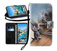 Sunrive Funda Compatible con Vivo Y19S GT/Y29T 5G, Cuero Artificial Sintético Protectiva Carcasa Resistente Cierre Magnético,en Folio,Soporte Plegable(Gato Tigre B1)