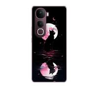 Sunrive Funda Compatible con Vivo Y400 Pro 5G, Silicona Slim Fit Gel Transparente Carcasa Case Bumper de Impactos y Anti-Arañazos Espalda Patrones Cover(Planeta y Gato)