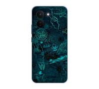 Sunrive Funda Compatible con Vivo Y600 Turbo, Silicona Slim Fit Gel Transparente Carcasa Case Bumper de Impactos y Anti-Arañazos Espalda Patrones Cover(Universo matemático)