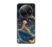 Sunrive Funda Compatible con Xiaomi Redmi A3x, Silicona Slim Fit Gel Transparente Carcasa Case Bumper de Impactos y Anti-Arañazos Espalda Patrones Cover(Ballena colosal)