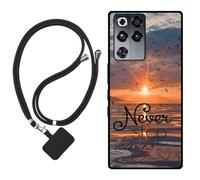 Sunrive Funda Compatible con ZTE Nubia RedMagic 11S Pro/11S Pro+,Slim Fit Gel Mate Carcasa Case Bumper de Impactos Espalda Cover (Mar,Sol,Gaviotas)+1 X Correa Universal