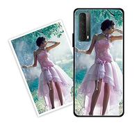 Sunrive Funda Personalizada Compatible con Huawei P Smart 2021/Y7A, Carcasa Personalizable para tu móvil con Foto Imagen Frase o Texto-(Silicone Frontera+Cristal Templado Posterior)