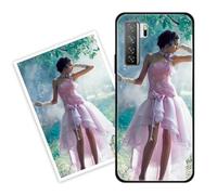 Sunrive Funda Personalizada Compatible con Huawei P40 Lite 5G, Carcasa Personalizable para tu móvil con Foto Imagen Frase o Texto-(PC Frontera+acrílico Posterior)