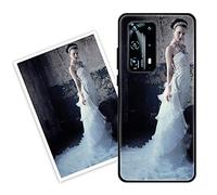 Sunrive Funda Personalizada Compatible con Huawei P40 Pro Plus, Carcasa Personalizable para tu móvil con Foto Imagen Frase o Texto-(Silicone Frontera+Cristal Templado Posterior)