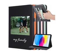 Sunrive Funda Personalizada Compatible con iPad Air 13" M3/M2 2025/2024,Smart Case con Correa de Mano de Piel PU a Prueba Carcasa Personalizable para con Imagen o Nombre Texto