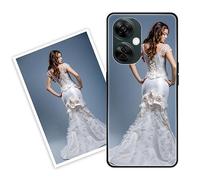 Sunrive Funda Personalizada Compatible con OnePlus Nord CE 3 Lite, Carcasa Personalizable para tu móvil con Foto Imagen Frase o Texto-(Silicone Frontera+Cristal Templado Posterior)