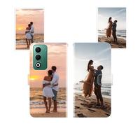 Sunrive Funda Personalizada Compatible con OPPO A5M/A5 5G, Cuero Protectiva Carcasa Personalizable para tu móvil con Foto Imagen Frase o Texto + Cuerda para móvil Universal