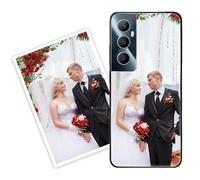 Sunrive Funda Personalizada Compatible con Realme C67 4G, Carcasa Personalizable para tu móvil con Foto Imagen Frase o Texto-(PC Frontera+acrílico Posterior)