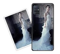 Sunrive Funda Personalizada Compatible con Samsung Galaxy A72, Carcasa Personalizable para tu móvil con Foto Imagen Frase o Texto-(PC Frontera+acrílico Posterior)