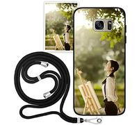 Sunrive Funda Personalizada Compatible con Samsung Galaxy S7 Edge,Silicona Flexible Mate Carcasa Personalizable para tu móvil con Foto Imagen Frase o Texto+1X Correa Universal para teléfono móvil